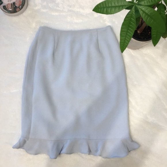 y2k  Baby blue ruffle midi skirt - Picture 6 of 6